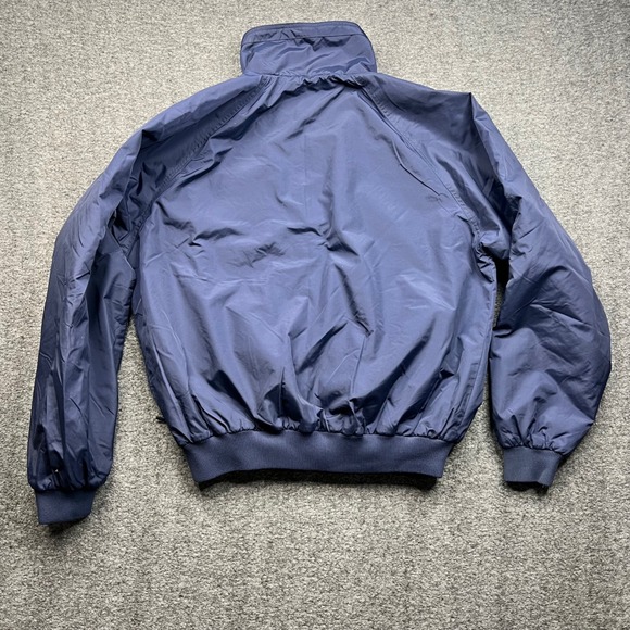 Tri-Mountain Jacket Mens Large Navy Blue Employee Fleece Nylon Windbreaker Hike - Picture 12 of 16